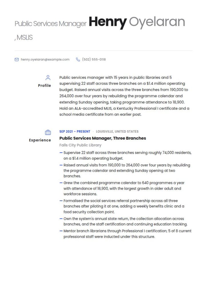Librarian Resume Examples & Templates