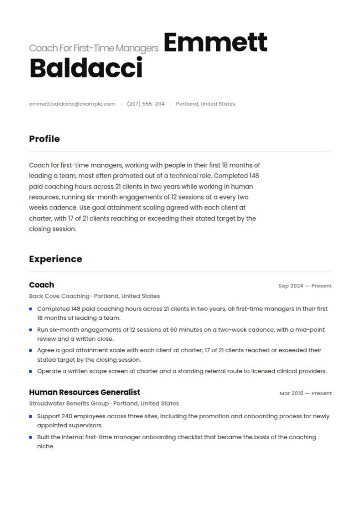Life Coach Resume Examples & Templates