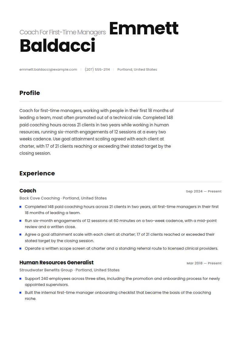 Life Coach Resume Examples & Templates