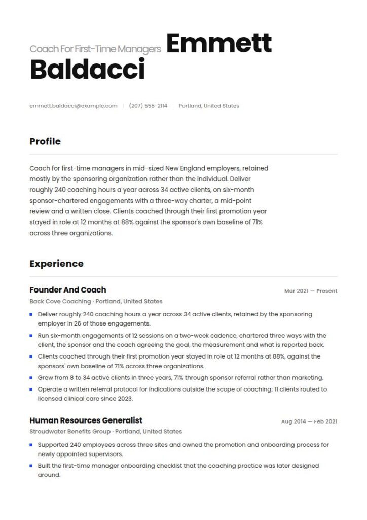 Life Coach Resume Examples & Templates