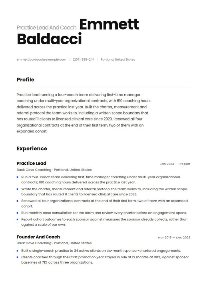 Life Coach Resume Examples & Templates