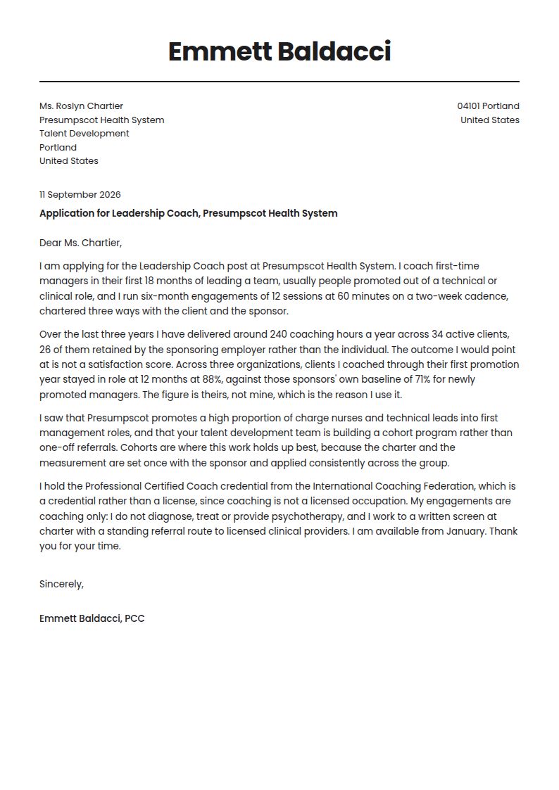 Life Coach Cover Letter Examples & Templates