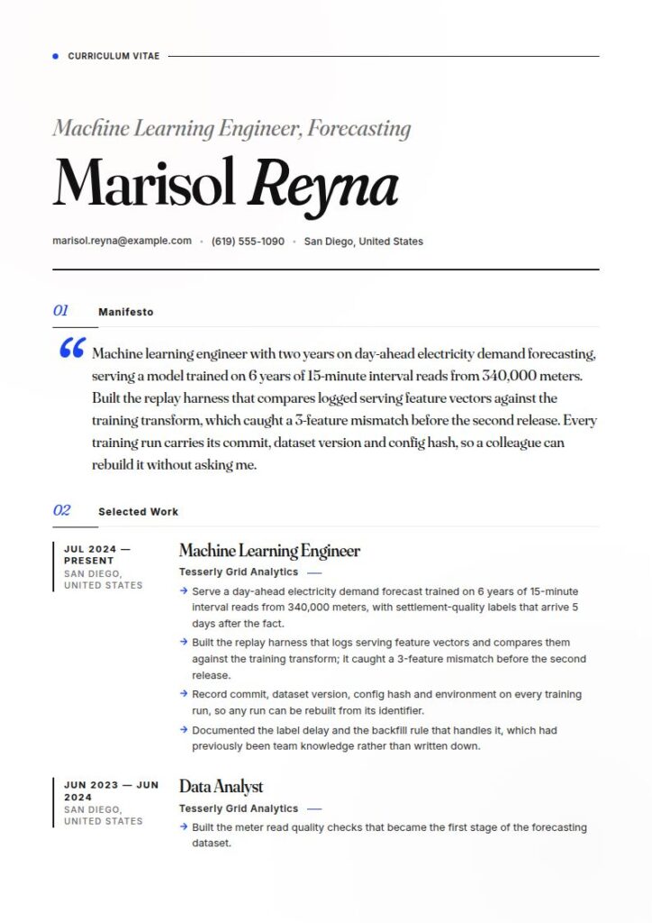 Machine Learning Engineer Resume Examples & Templates