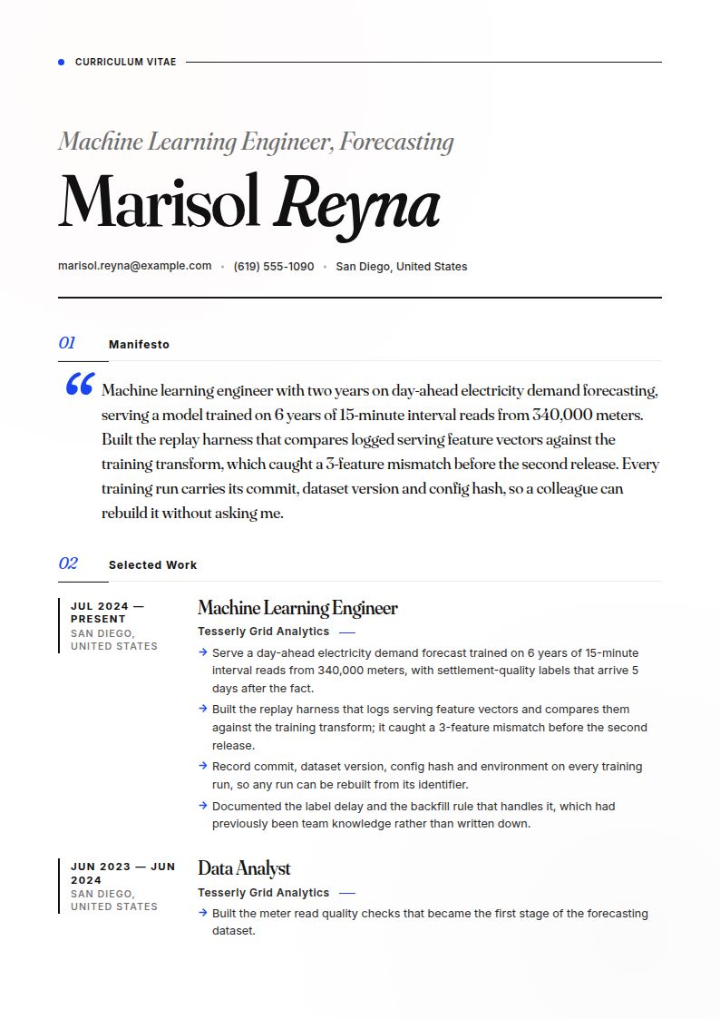 Machine Learning Engineer Resume Examples & Templates