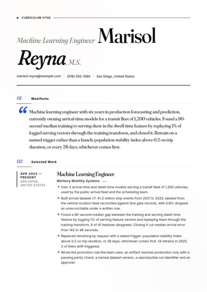 Machine Learning Engineer Resume Examples & Templates