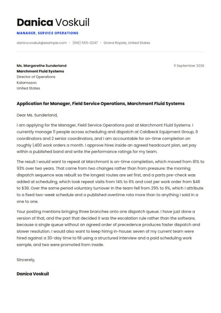 Manager Cover Letter Examples & Templates