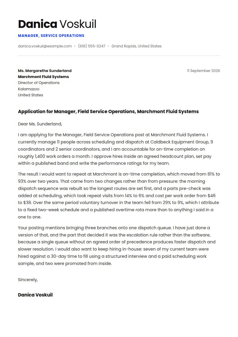 Manager Cover Letter Examples & Templates