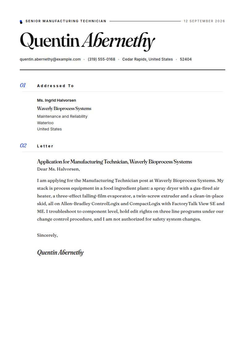 Manufacturing Technician