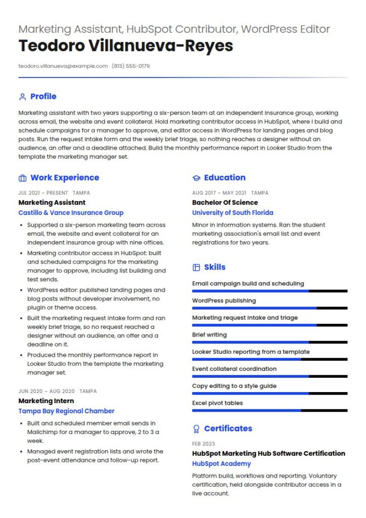 Marketing Associate Resume Examples & Templates
