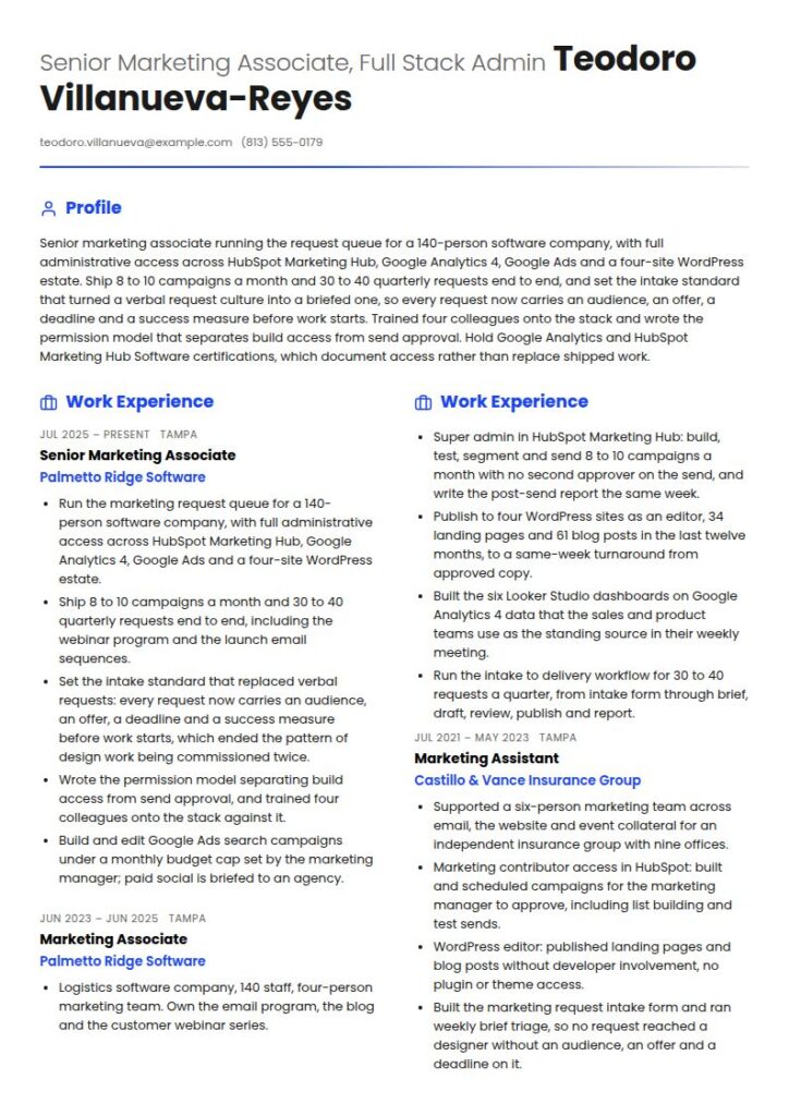 Marketing Associate Resume Examples & Templates