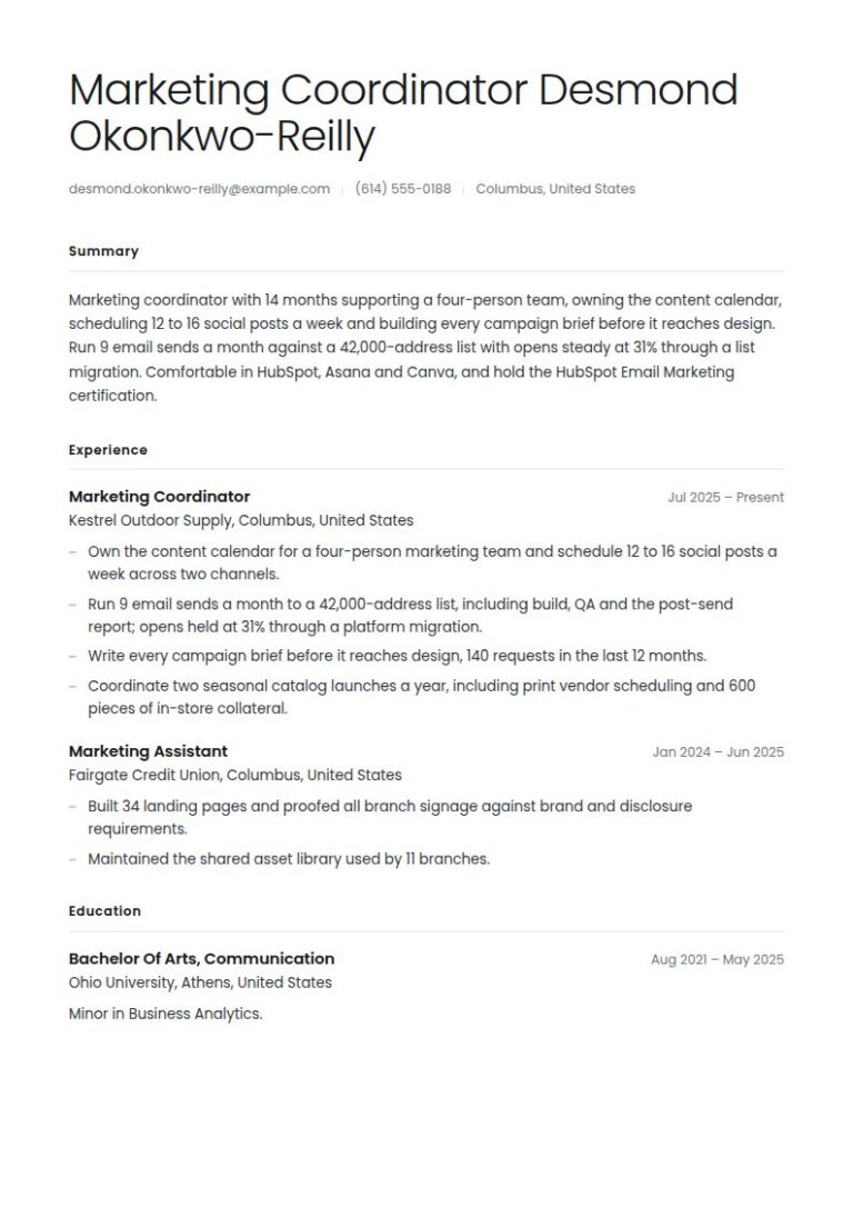 Marketing Coordinator