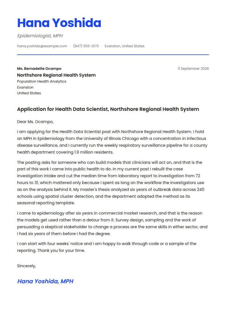 Master’s Cover Letter Examples & Templates
