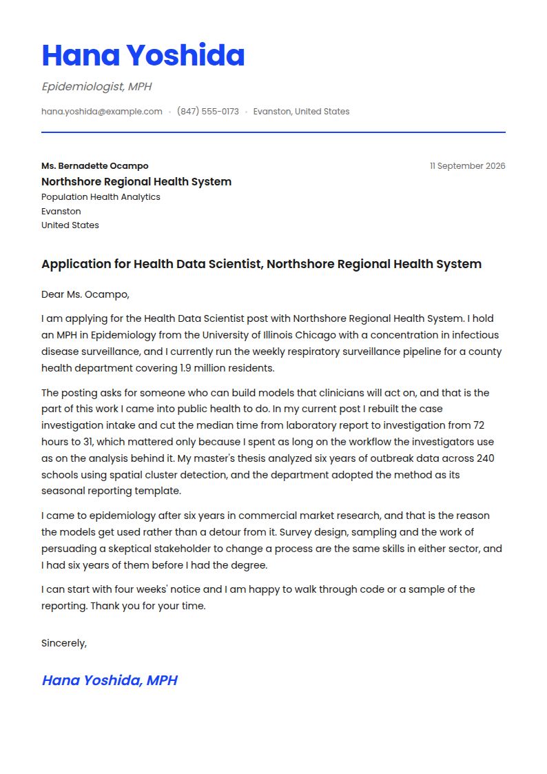 Master’s Cover Letter Examples & Templates