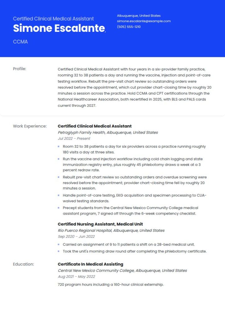 Medical Resume Examples & Templates