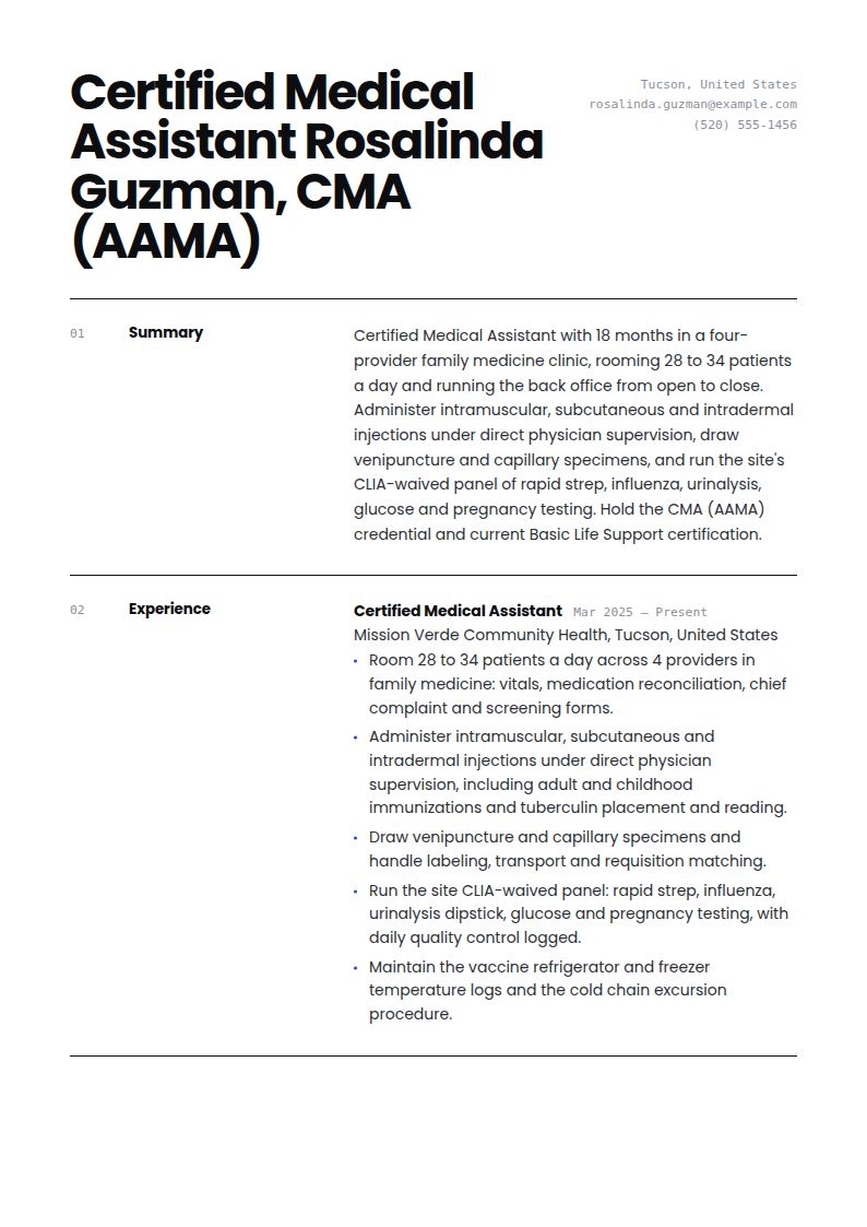 Medical Assistant Resume Examples & Templates