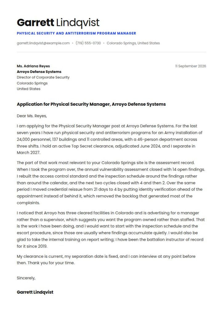 Military Cover Letter Examples & Templates