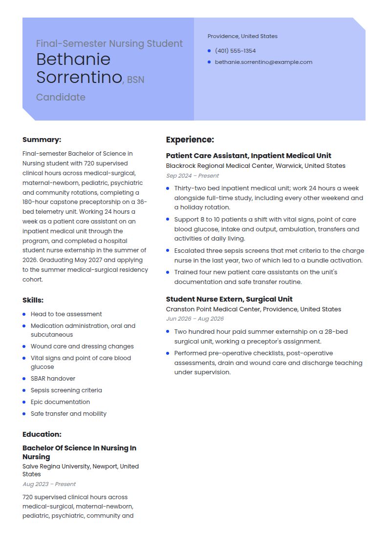New Graduate Nursing Resume Examples & Templates