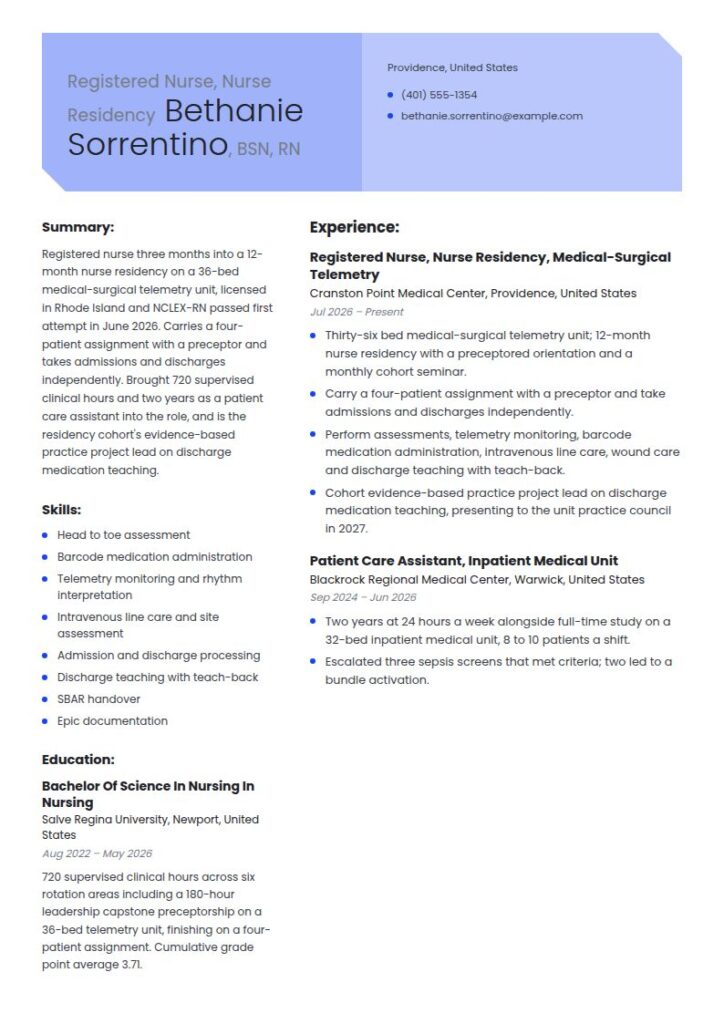 New Graduate Nursing Resume Examples & Templates