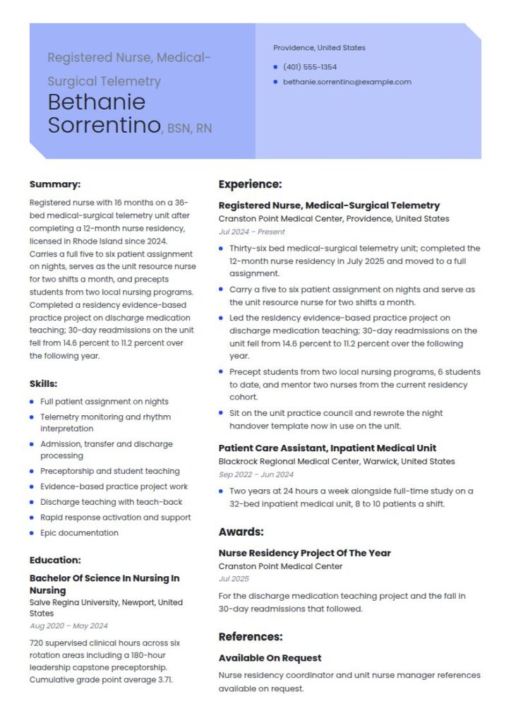 New Graduate Nursing Resume Examples & Templates