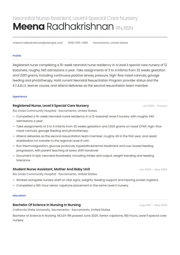 NICU Nurse Resume Examples & Templates
