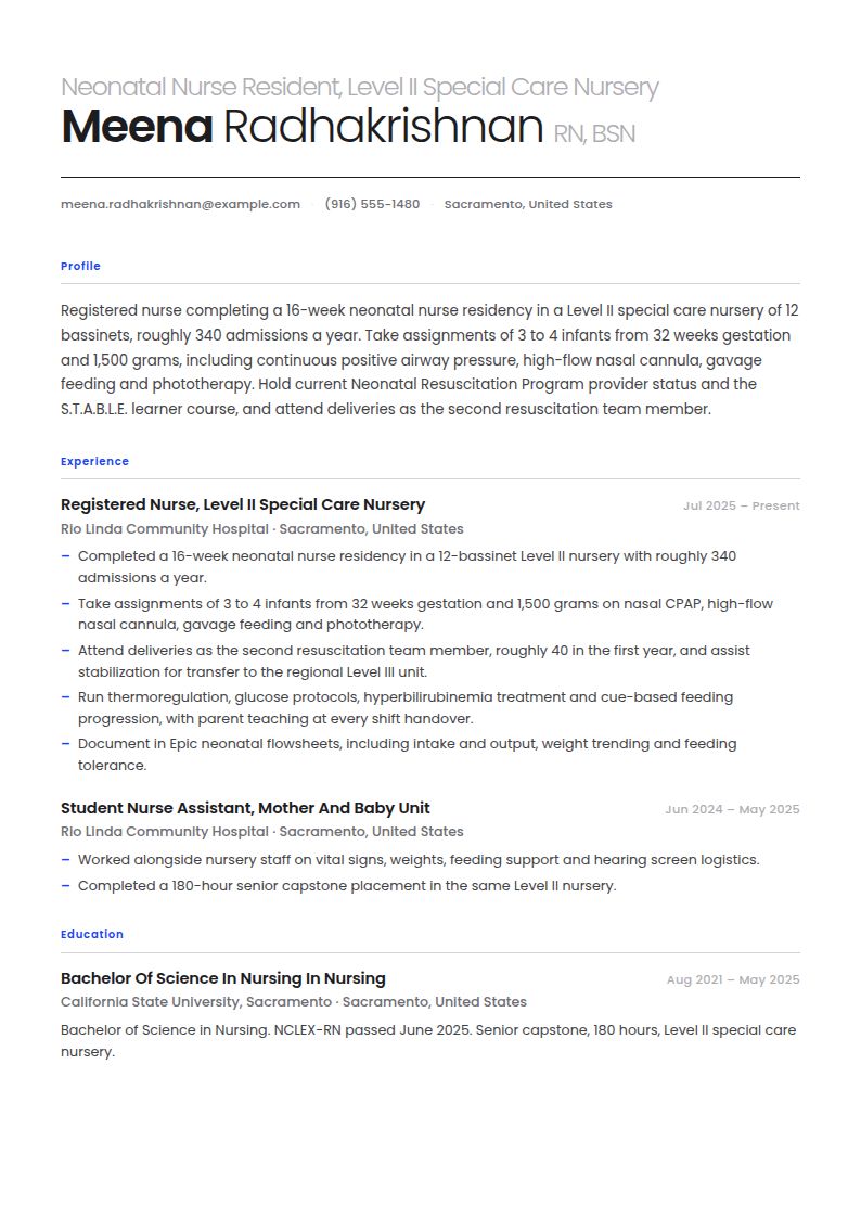 NICU Nurse Resume Examples & Templates