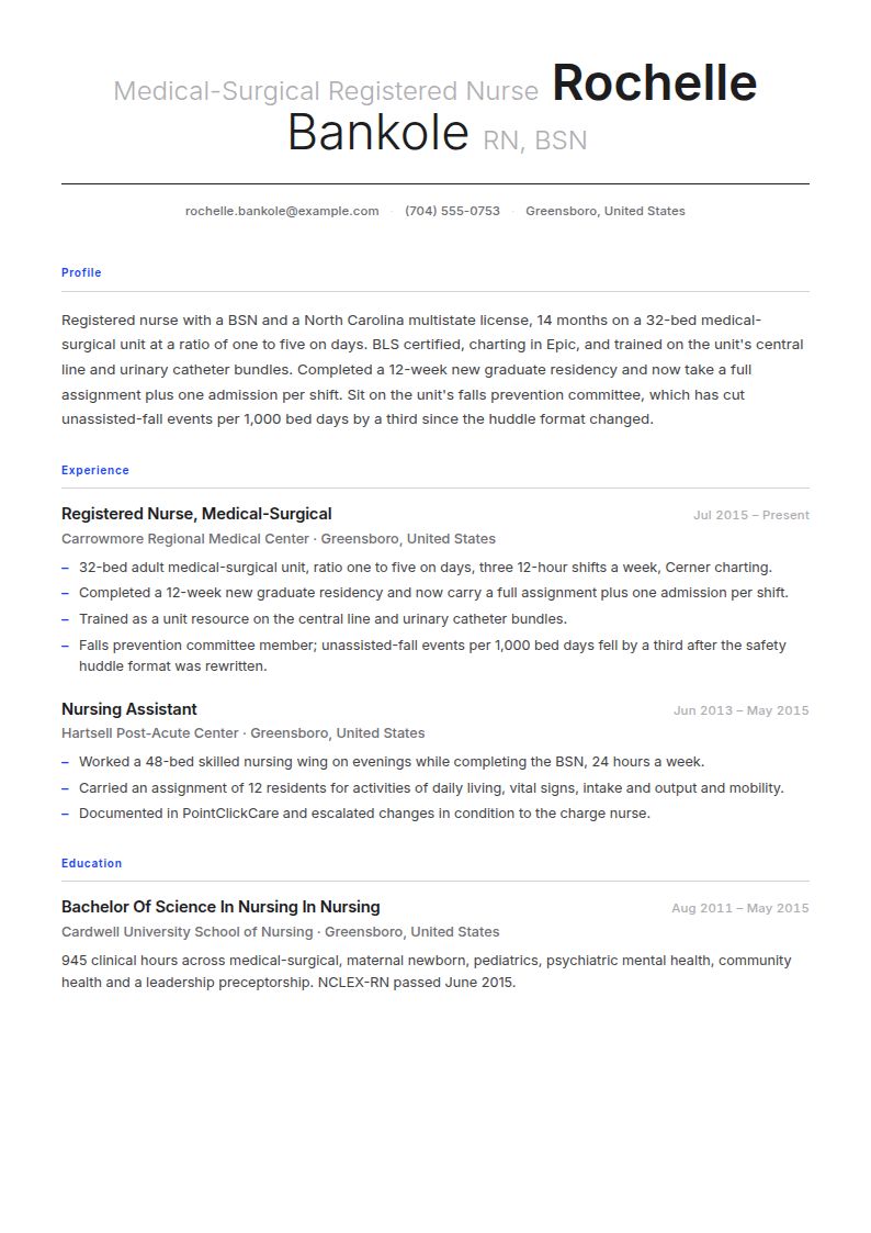 Nurse Resume Examples & Templates