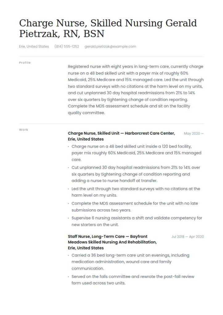 Nursing Home Resume Examples & Templates