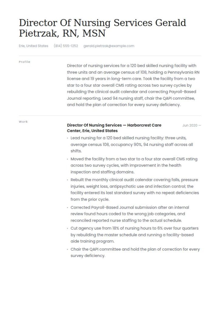 Nursing Home Resume Examples & Templates
