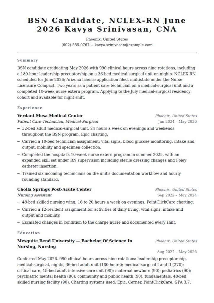 Nursing Student Resume Examples & Templates