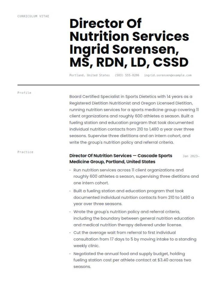 Nutritionist Resume Examples & Templates