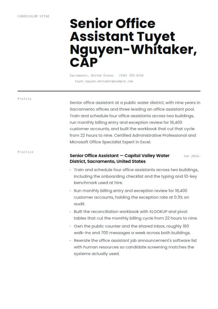 Office Assistant Resume Examples & Templates