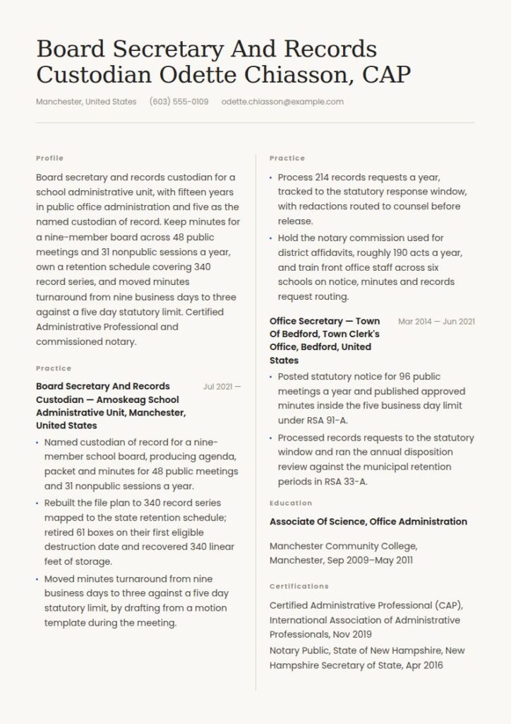 Office Secretary Resume Examples & Templates