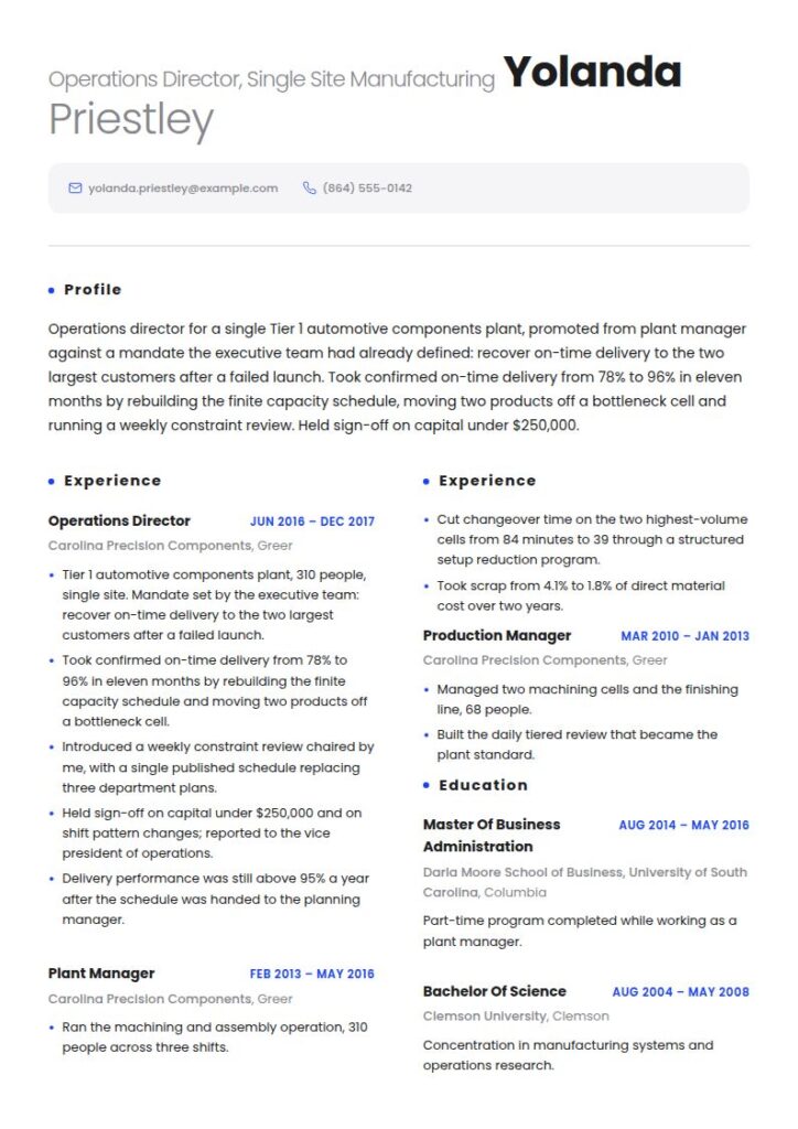 Operations Director Resume Examples & Templates