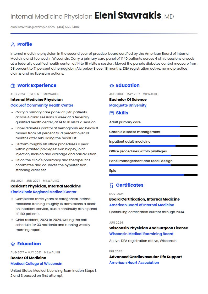 Physician Resume Examples & Templates