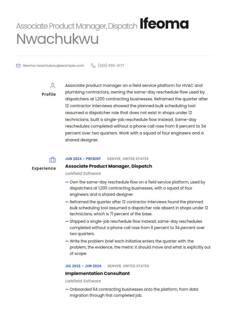 Product Manager Resume Examples & Templates