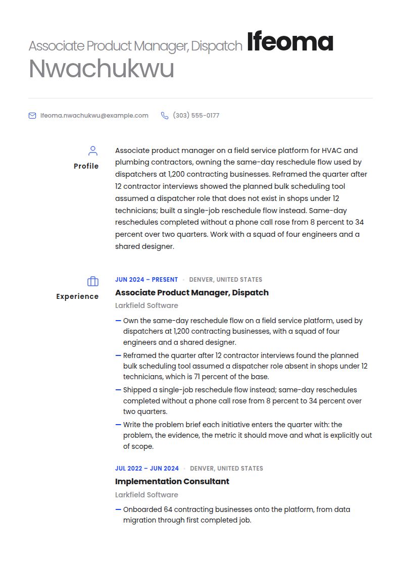 Product Manager Resume Examples & Templates