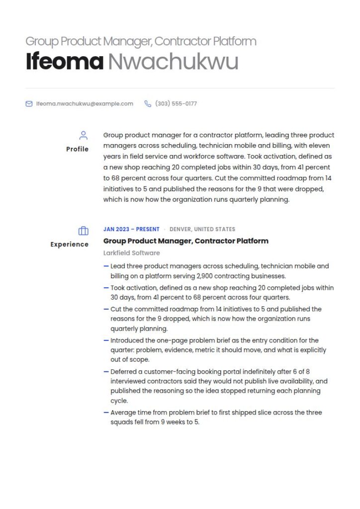 Product Manager Resume Examples & Templates