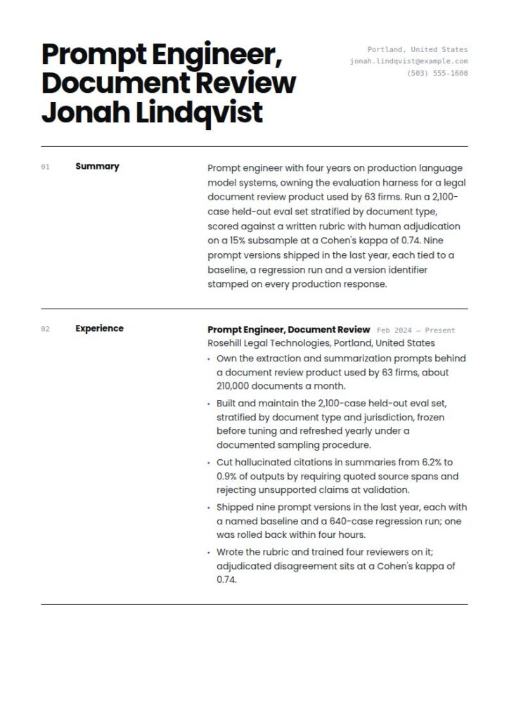 Prompt Engineer Resume Examples & Templates