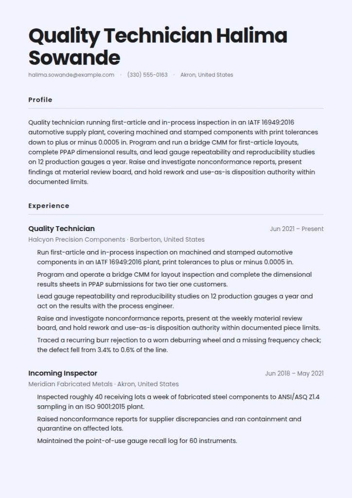 Quality Assurance Resume Examples & Templates