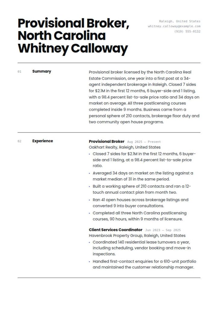 Real Estate Agent Resume Examples & Templates