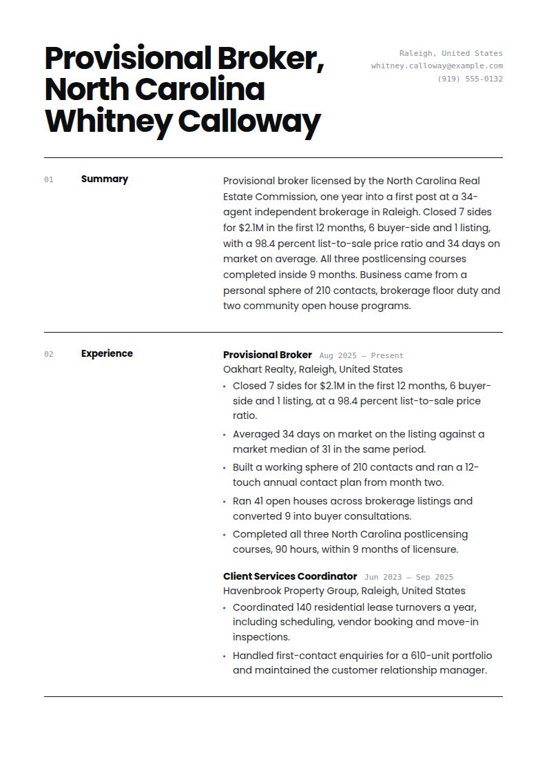 Real Estate Agent Resume Examples & Templates