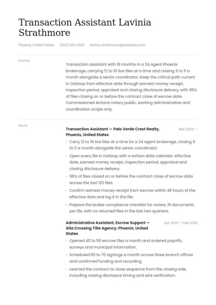 Real Estate Coordinator Resume Examples & Templates