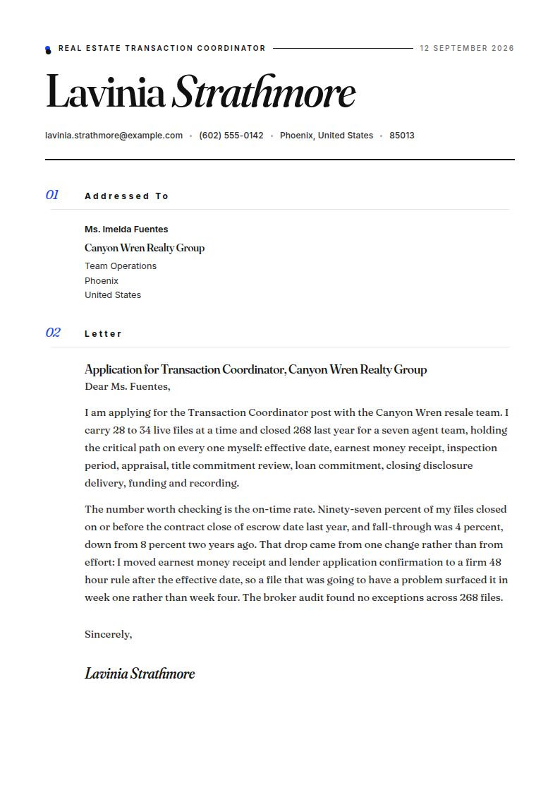 Real Estate Coordinator