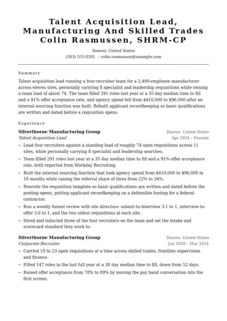 Recruiter Resume Examples & Templates