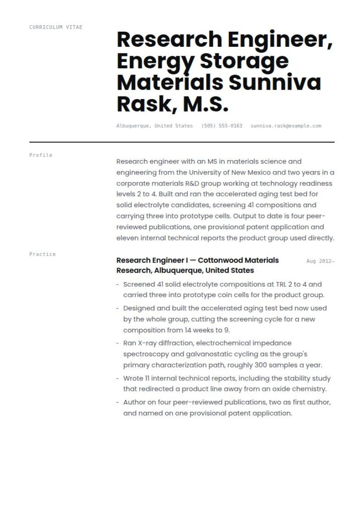 Research Engineer Resume Examples & Templates