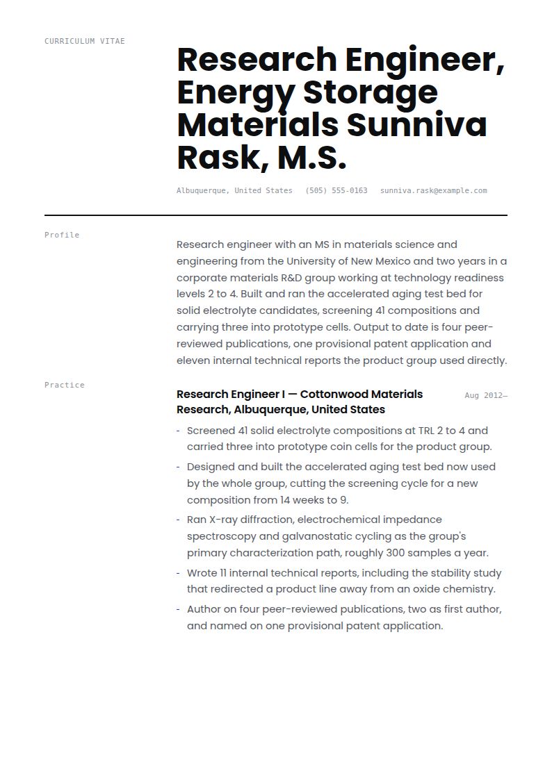 Research Engineer Resume Examples & Templates