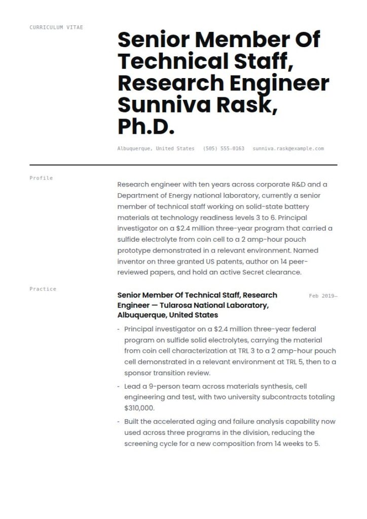 Research Engineer Resume Examples & Templates