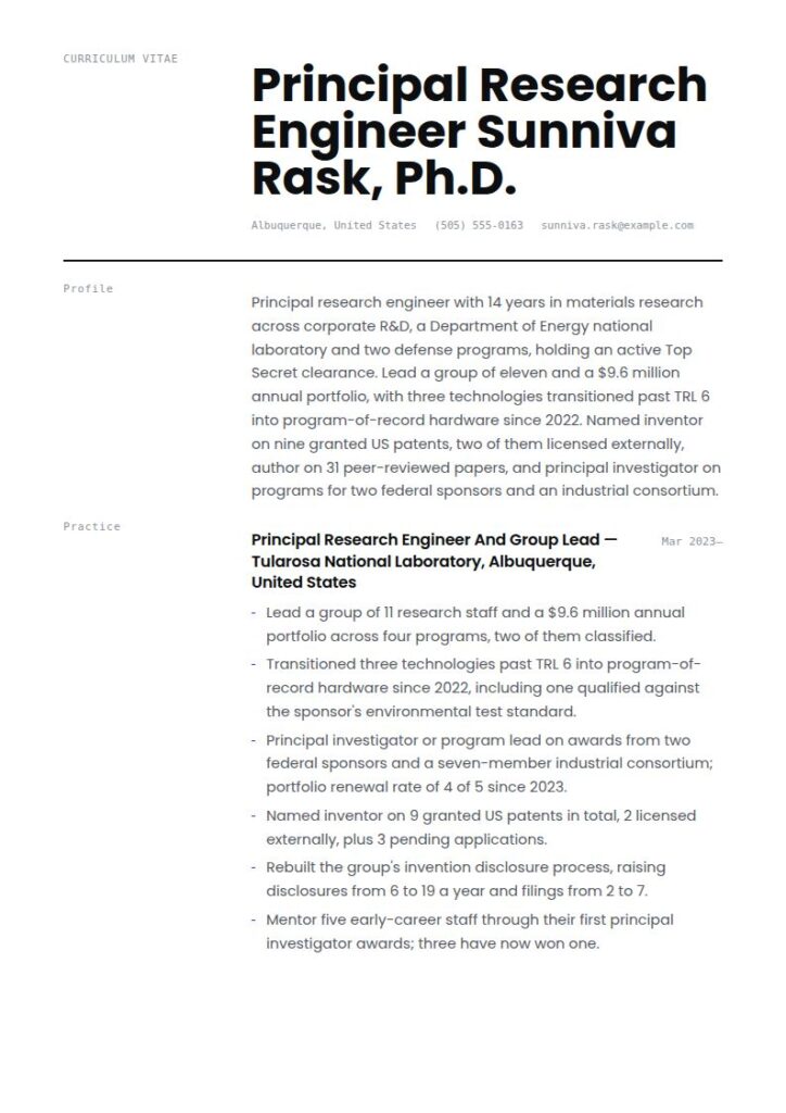 Research Engineer Resume Examples & Templates