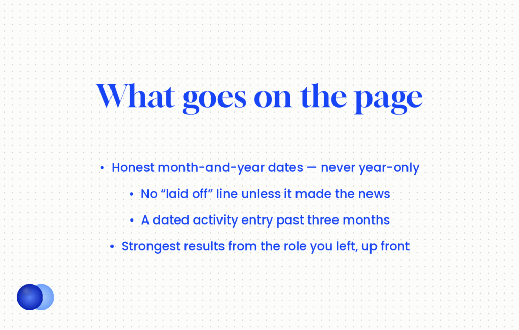 What to put on a resume after being laid off, and what to leave off