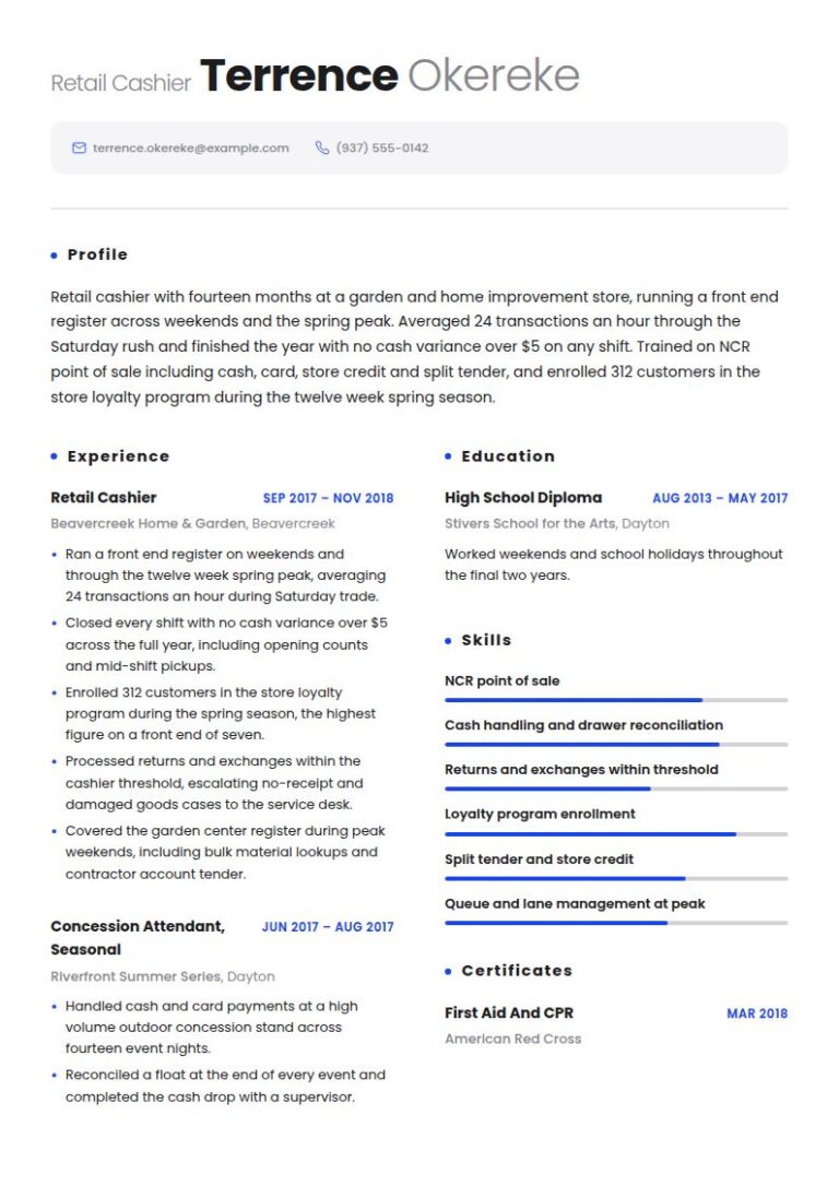 Retail Cashier